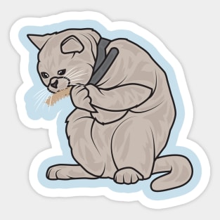 Cat and Catnip Sticker